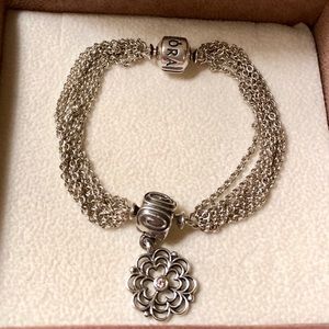 PANDORA BRACELET & Flower charm